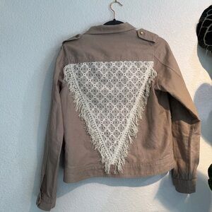 Rip Curl Forever Young Fringe Linen Crochet Jacket